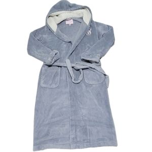 Victoria’s‎ Secret Gray Plush Pocket Belted Hooded Robe Size XS
